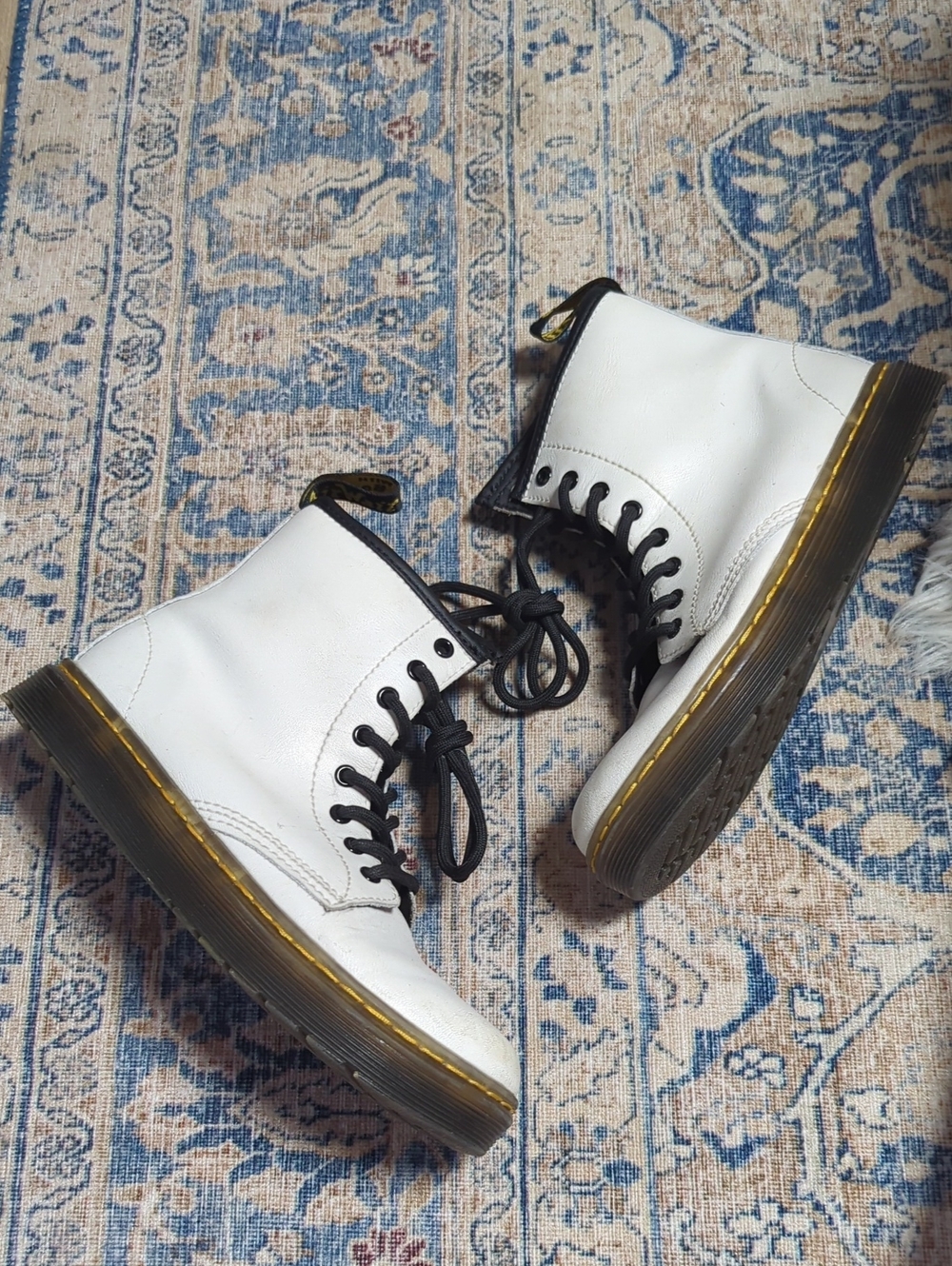 Dr Marten Zavala Little Girl Lace Up Zip Up Boots Booties Size 2 White